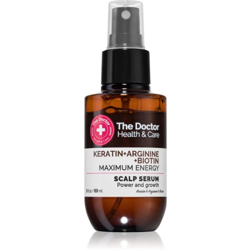 The Doctor Keratin + Arginine + Biotin Maximum Energy ορός για τριχωτό της κεφαλής με κερατίνη 89 μλ