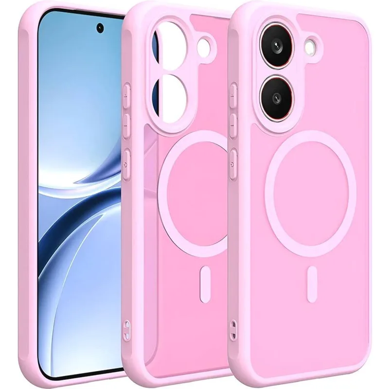 Θήκη Xiaomi Poco X8 Pro Techsuit HaloFrost II MagSafe Σκληρή Ημιδιάφανη με MagSafe - Ροζ (5949419369290)