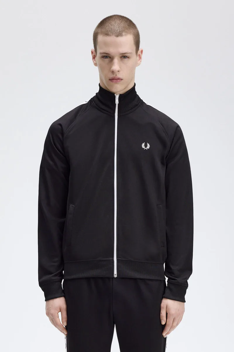 Fred Perry Ανδρική Ζακέτα Taped Track Jacket J4620-198 Μαύρο