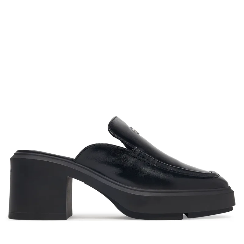Παντόφλες Calvin Klein Block Heel Mule Lth Hdw HW0HW03175 Μαύρο