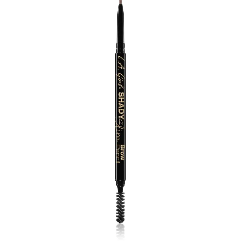 L.A. Girl Cosmetics Shady Slim αυτόματο μολύβι για τα φρύδια με βούρτσα απόχρωση Soft Brown 0.08 γρ