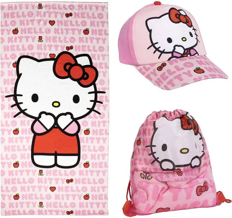 ΣΕΤ ΤΣΑΝΤΑ ΠΑΡΑΛΙΑΣ ΜΕ ΠΕΤΣΕΤΑ - ΚΑΠΕΛΟ HELLO KITTY