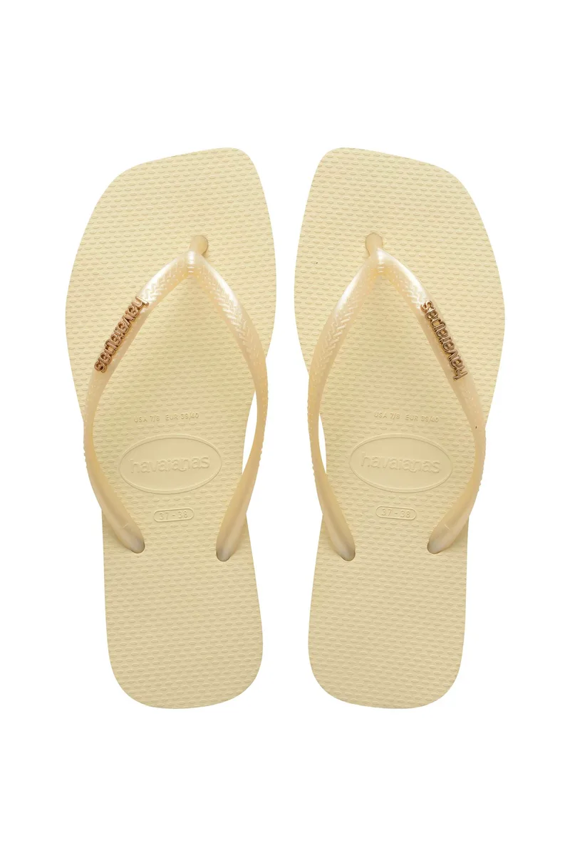 Havaianas γυναικείες σαγιονάρες "Square Logo Metallic" - 4148257 Κρέμ