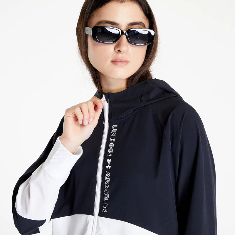 Μπουφάν Under Armour Woven FZ Jacket Black/ White/ White M