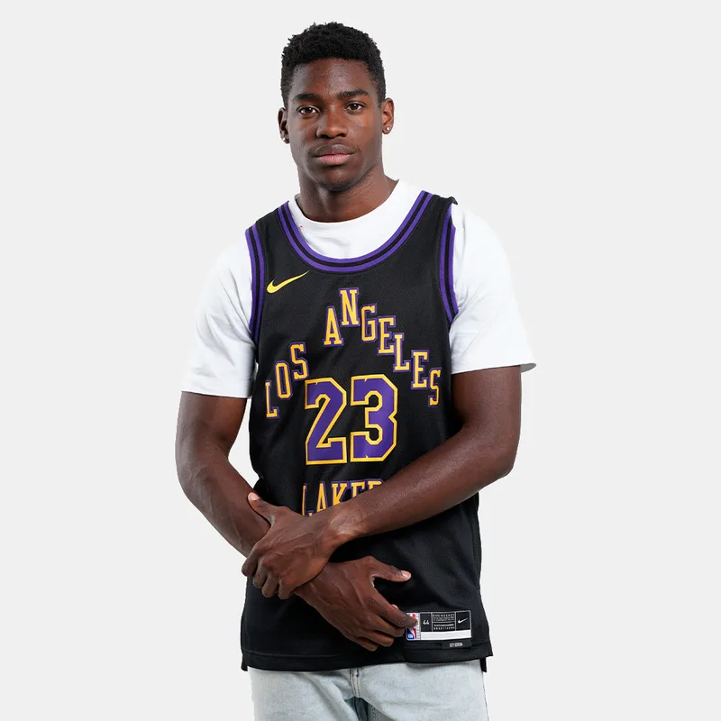 Nike NBA LeBron James Los Angeles Lakers City Edition Μπασκετική Φανέλα (9000151495_70116)