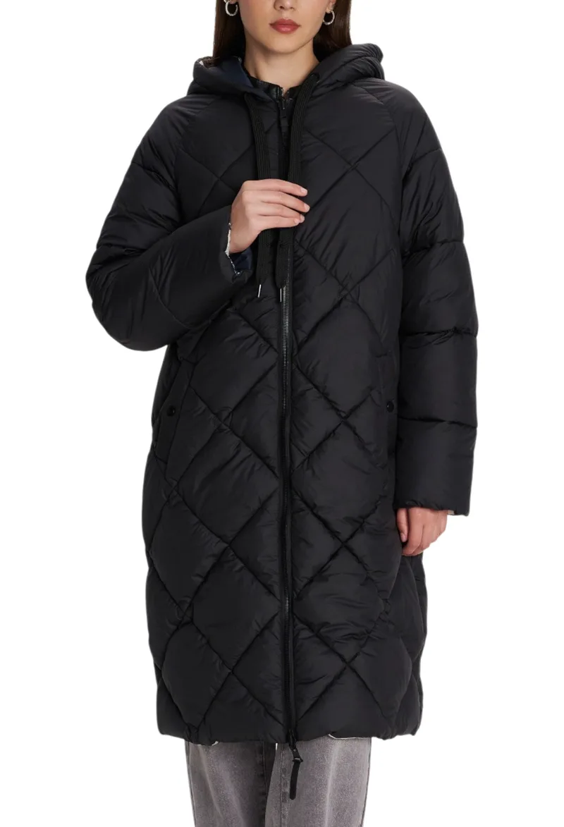 Μπουφάν Ale Διπλής Όψης Με Κουκούλα 8921708-BLACK Γυναικείο