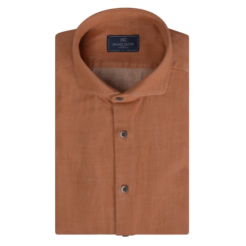 Superior Πουκάμισο Πορτοκαλί 100% Fine Cotton (Modern Fit) New Arrival