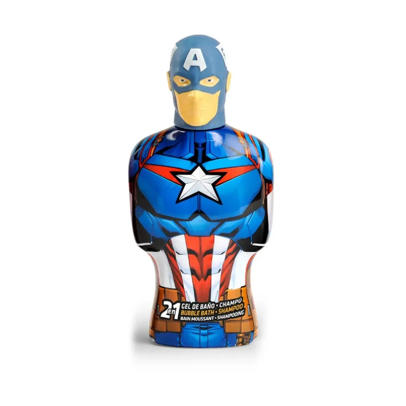 Marvel Captain America 2 In 1 Bubble Bath - Shampoo (350ml)
