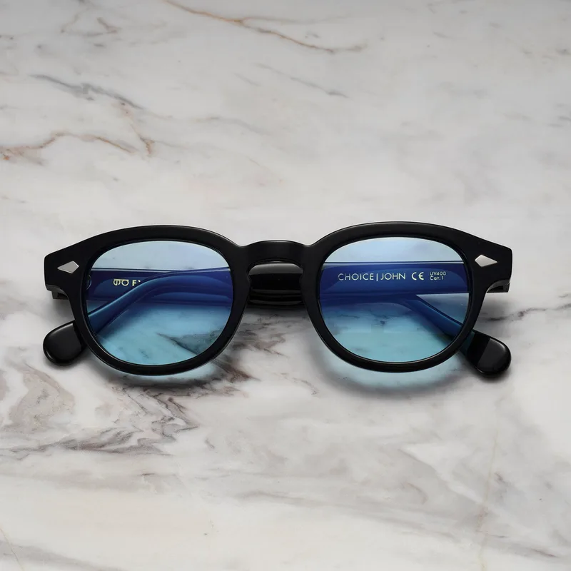 JOHN A16EP2 - JOHN - BLACK - BLUE Sunglasses | Black | Blue Shades | Explicit Poets Sunglasses