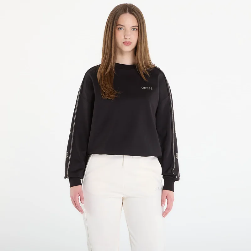 Φούτερ GUESS Octavia Cn Sweatshirt Jet Black M