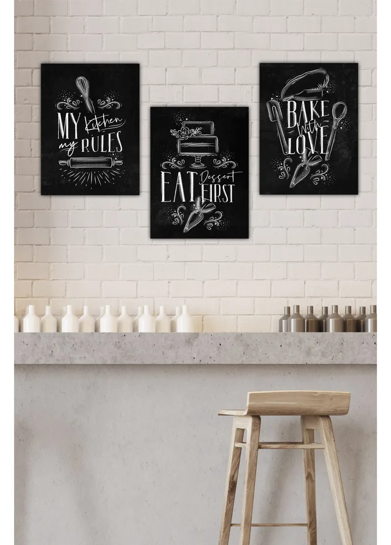 Home Bazaar - Διακοσμητικός Πίνακας 3 Τεμ. Kalune Design