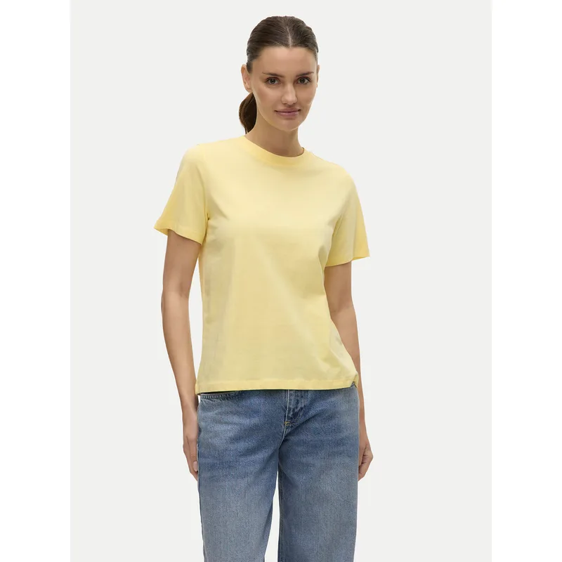 Vero Moda T-Shirt Paulina 10316991 Κίτρινο Regular Fit