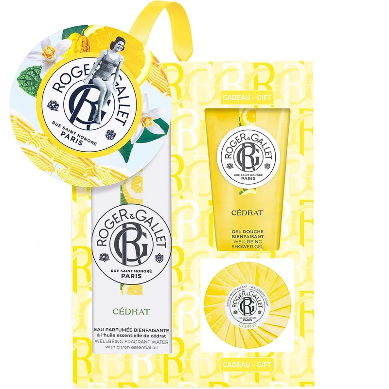 Roger & Gallet Πακέτο Προσφοράς Citrus Fragrant Wellbeing Water Perfume 100ml & Wellbeing Shower Gel 50ml & Δώρο Perfumed Body Soap Bar 50g