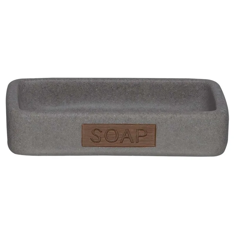 Σαπουνοθήκη Polyresin 8,6x12,2x2,5εκ. Pierra Grey Sealskin 361870114 (Υλικό: Polyresin, Χρώμα: Γκρι) - sealskin - sl-361870114
