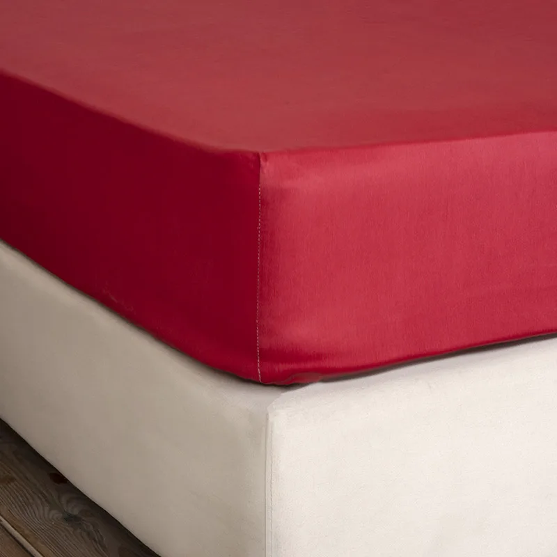 Σεντόνι Μεμονωμένο King Size 180X200+34 Nima Superior Satin Red Με Λάστιχο (180x200+34)