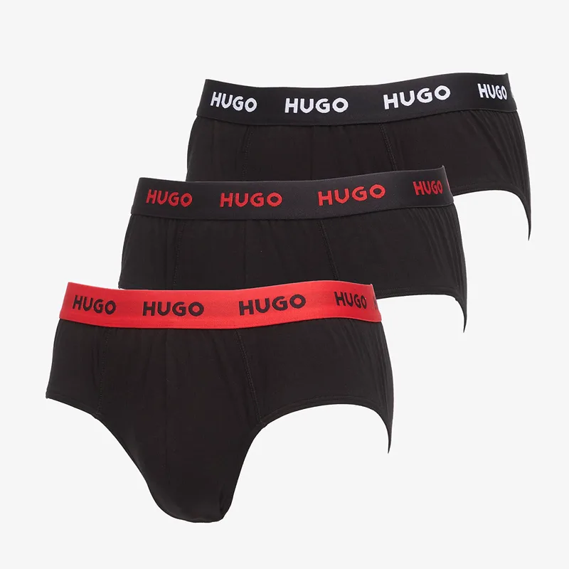 Μπόξερς Hugo Boss Hip Brief 3-Pack Black S