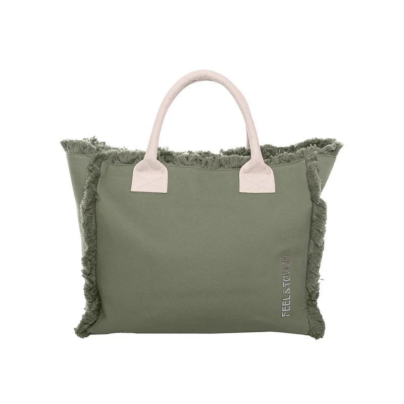 Τσάντα Θαλάσσης 40x35x20 Feel & Touch Caribbean Khaki/Ammos