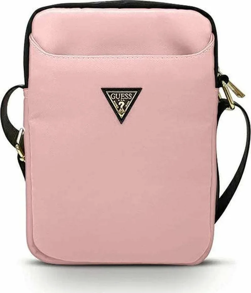 Guess Triangle Logo Tablet Bag - Universal Τσάντα Μεταφοράς Tablet 10" - Light Ροζ (GUTB10NTMLLP)