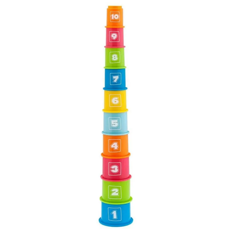 Chicco 2 in 1 Stacking Cups παιχνίδι στοίβαξης κυπέλλων 9m+ 10 τμχ