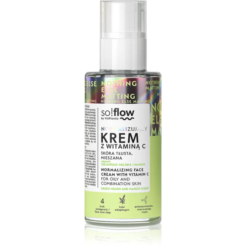 so!flow Normalizing Face Cream With Vitamin C ομαλοποιητική κρέμα για λιπαρή επιδερμιδα με βιταμίνη C 50 ml