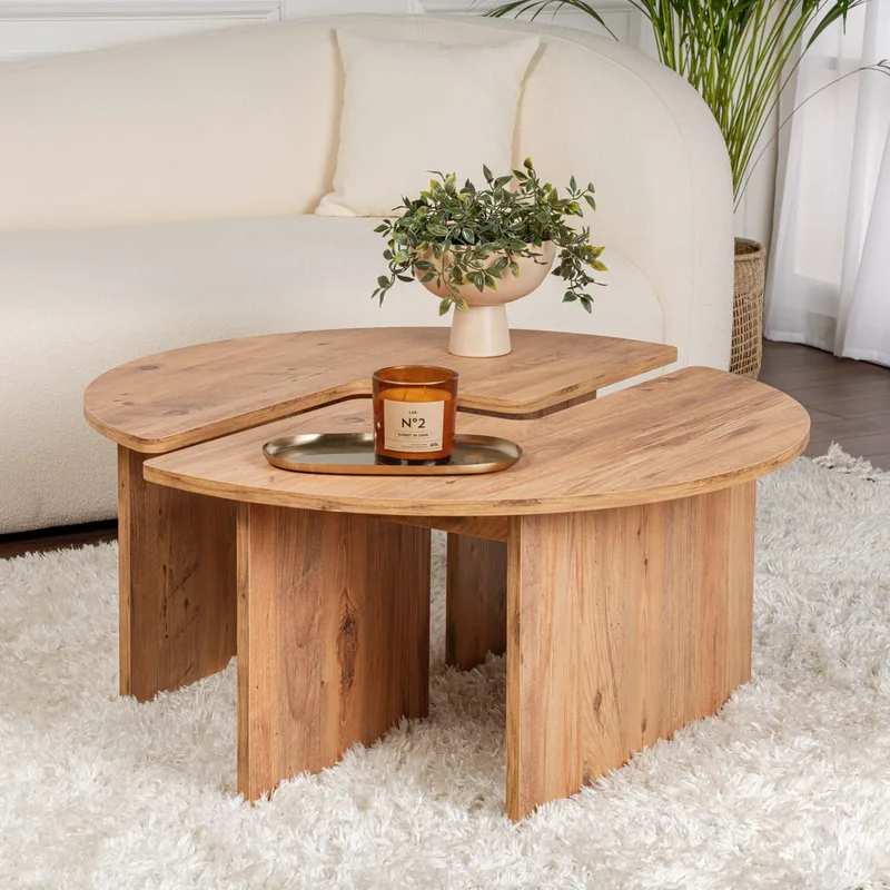 Τραπέζι Σαλονιού Moira - Atlantic Pine 241Nrd1327 (Φ90x41)