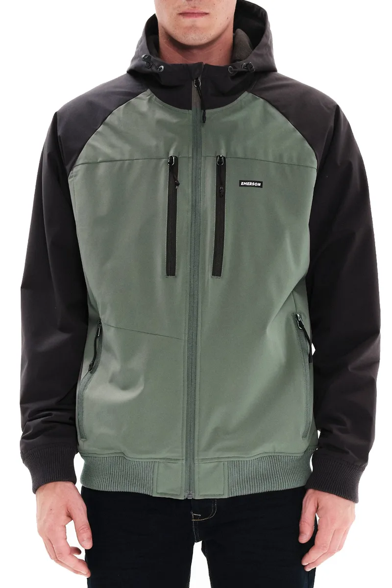 Μπουφάν Emerson Ribbed Hood 222.EM10.21-LIGHT OLIVE-EBONY Ανδρικό