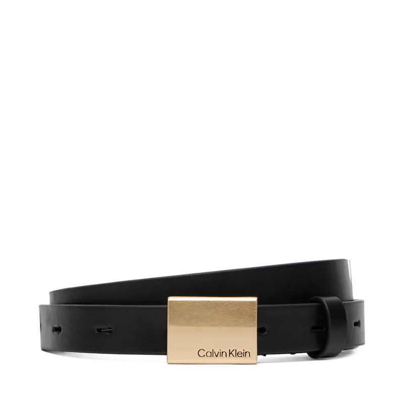 Ζώνη Calvin Klein Titlecase Plaque Belt 20Mm LV04F7089G Μαύρο