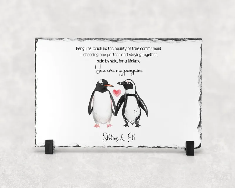 Κορνίζα πέτρινη - You are my penguine - 20ε x 30εκ.