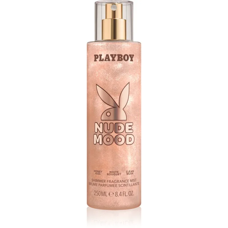 Playboy Nude Mood Σπρεϊ σώματος με στρας για γυναίκες 250 ml