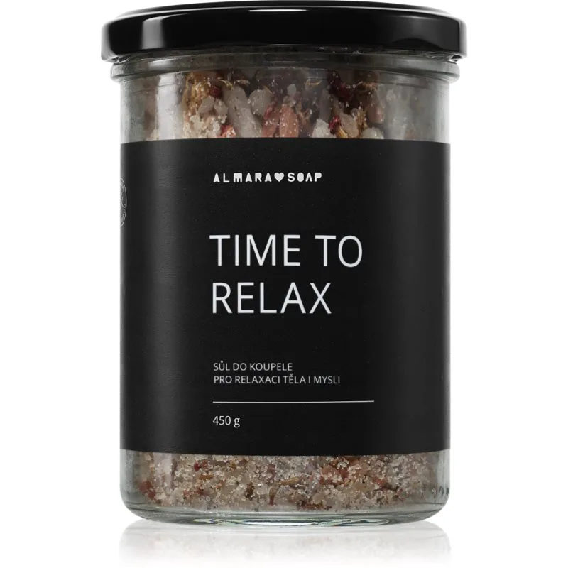 Almara Soap Bath Salt χαλαρωτικό αλάτι για μπάνιο με άρωμα Time To Relax 450 γρ