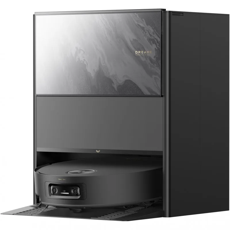 Ρομποτική σκούπα Dreame Aqua 10 Ultra Track RLR81CE-BK, 25.000 Pa, 200 λεπτά, 3,5/4 λίτρα, Στεγνό/υγρό, Κάμερες AI, VersaLift DToF, Αυτόματος καθαρισμός σφουγγαρίστρας στους 100 °C, Μαύρο
