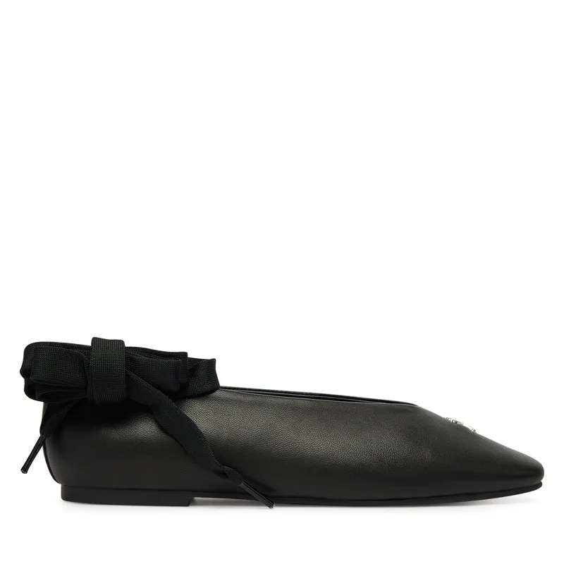 Μπαλαρίνες Tommy Jeans Tjw Ballerina With Laces EN0EN02939 Μαύρο