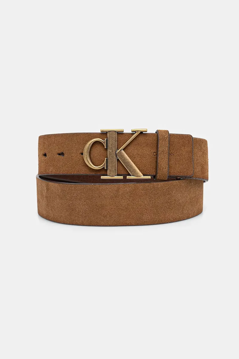 Calvin Klein ζώνη ανδρική δερμάτινη σουέτ