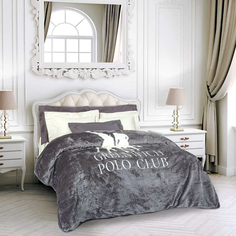 ΚΟΥΒΕΡΤΑ ΜΟΝΗ GREENWICH POLO CLUB 3489 GREY (160X220CM)