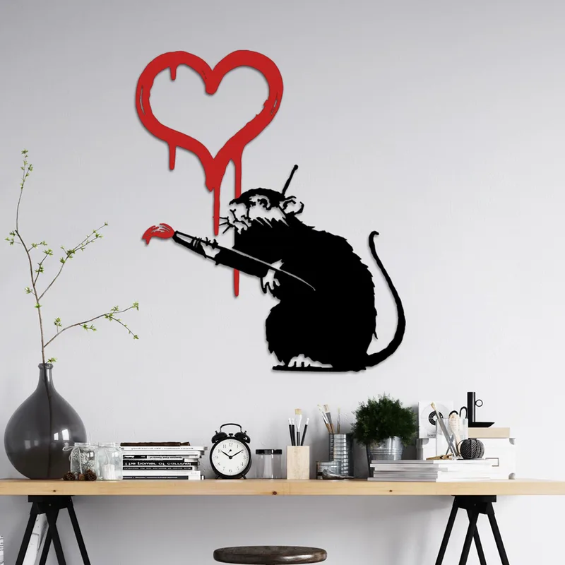 Μεταλλικό Διακοσμητικό Τοίχου Banksy Metal 08 891Tnl3632 60x70 cm