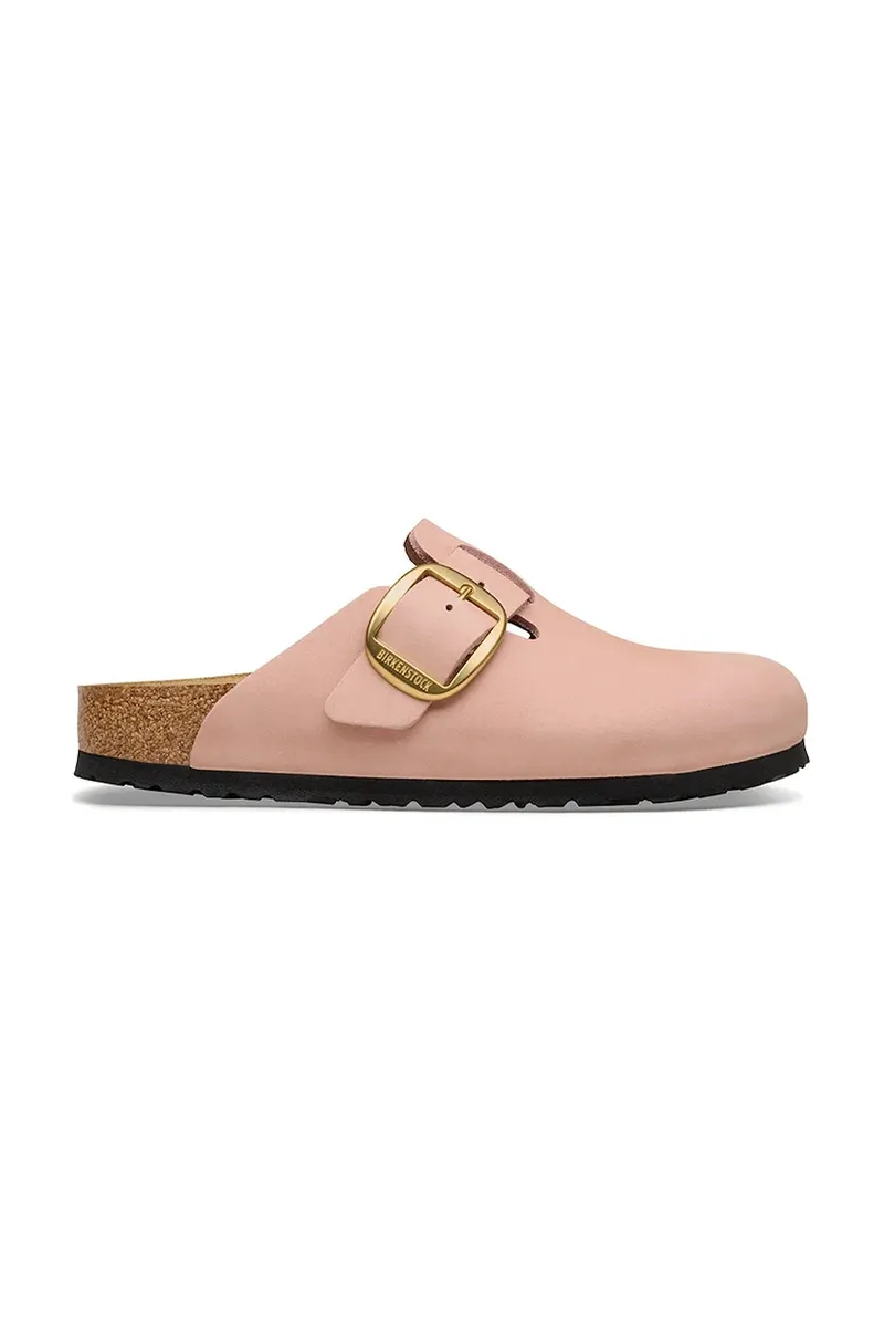 Birkenstock σαγιονάρες γυναικεία νουμπούκ mules Boston Big Buckle