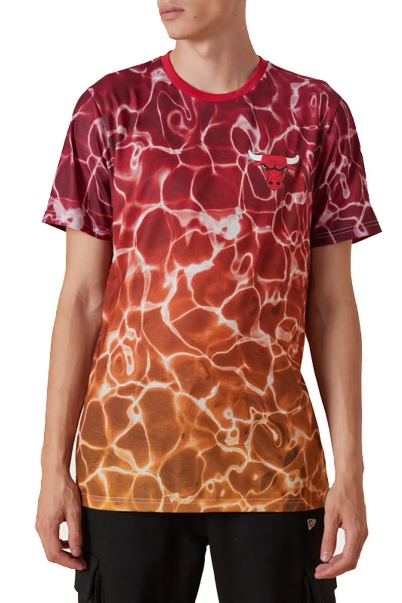 Μπλούζα Κοντομάνικη New Era ChBull NBA Team Colour Water Print 13083897-100 Ανδρικό