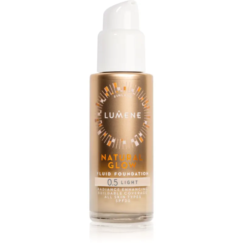 Lumene Natural Glow λαμπρυντικό μεικ απ για φυσική εμφάνιση SPF 20 απόχρωση 0.5 Light (Cool) 30 ml