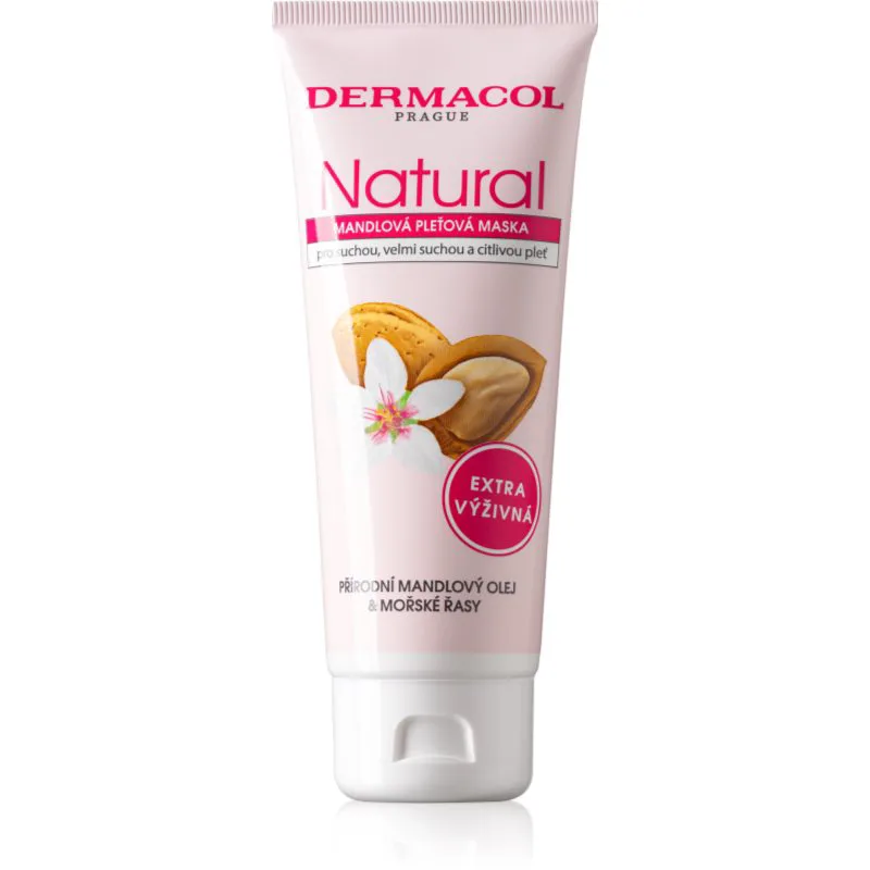 Dermacol Natural θρεπτική κρεμώδης μάσκα για ευαίσθητη και ξηρή επιδερμίδα 100 ml