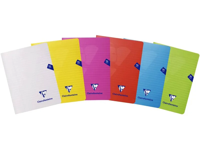 Τετράδιο καρφίτσα με γραμμές 17x22 / 48 φύλλα Clairefontaine Mimesys PP (6 χρώματα)