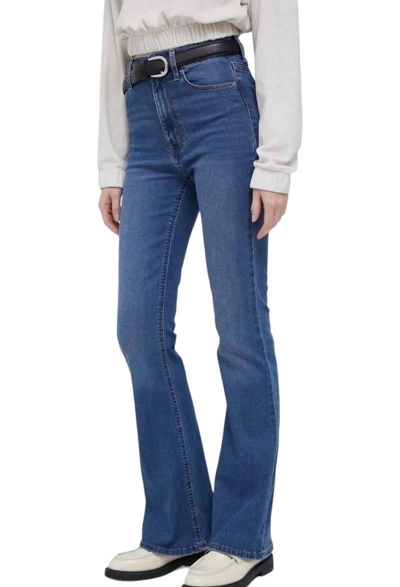 Παντελόνι Jean DKNY Boerum High Rise Kick Flare E1RK0756-MDN Γυναικείο