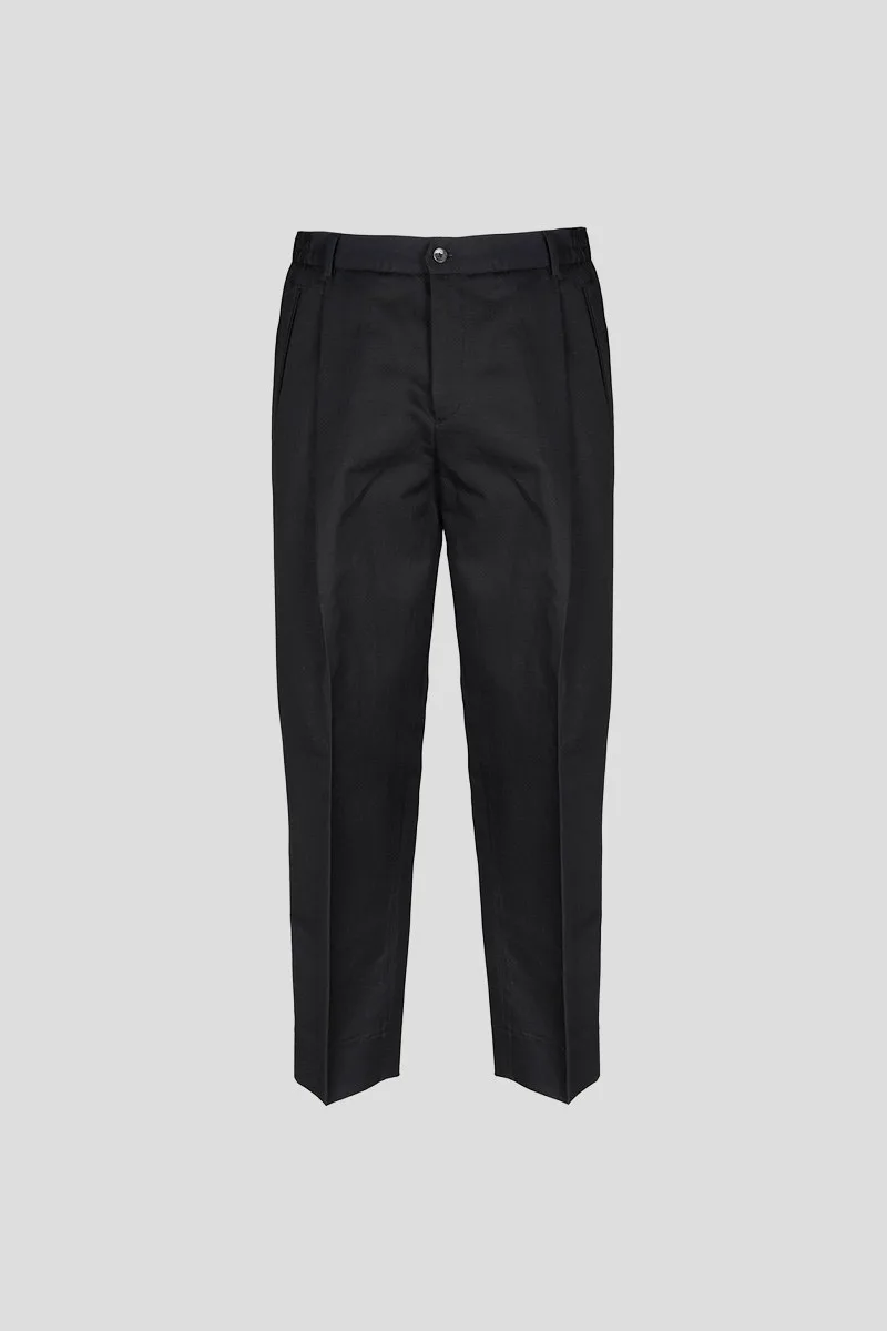 BRIGLIA Ανδρικό Μαύρο Pleated Pants