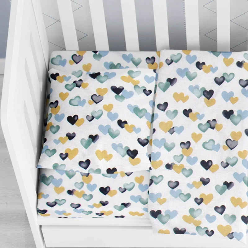 Βρεφική Μαξιλαροθήκη 35x45 Dimcol Hearts 11 Green 35x45