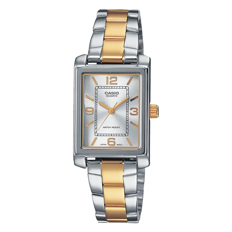 CASIO Collection Two-Tone Stainless Steel Bracelet LTP-1234PSG-7AEG