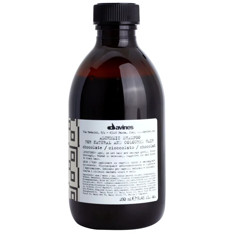 Davines Alchemic Shampoo Chocolate σαμπουάν για να τονίζετε το χρώμα τον μαλλιών 280 ml