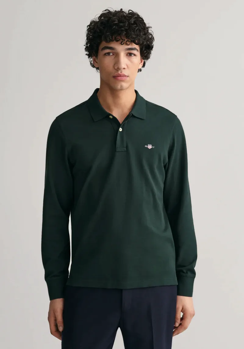GANT Polo Μπλούζα της σειράς Shield - 2230-1 374 Tartan Green