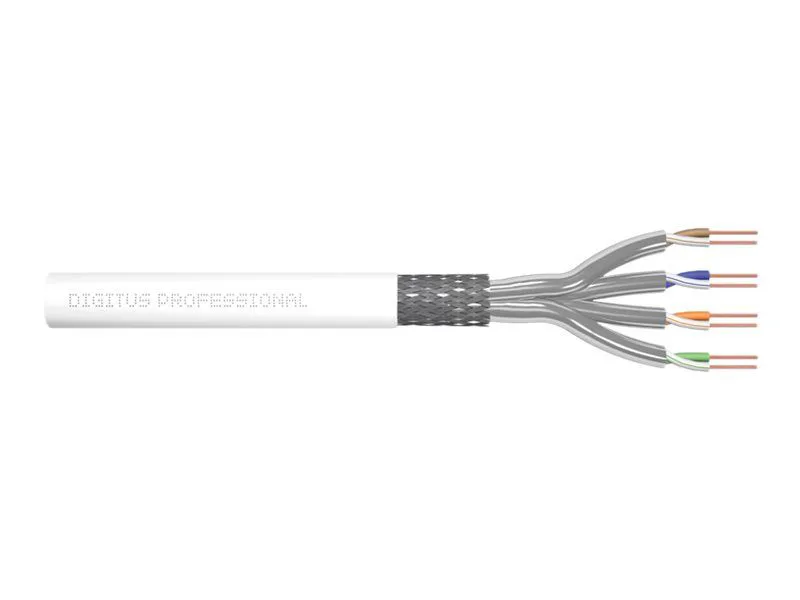 DIGITUS Verlegekabel S/FTP Cat7 305m, Box, AWG 26/1, weiß