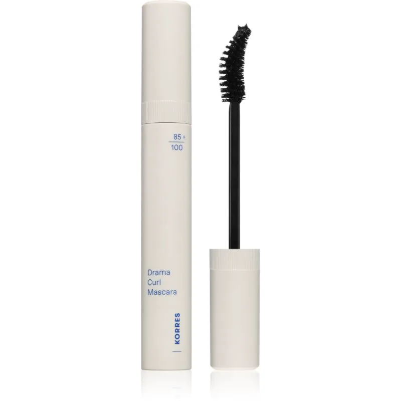 Korres Drama Curl Mascara μάσκαρα για περιστροφή και διαχωρισμό των βλεφαρίδων απόχρωση 01 Black 13 ml