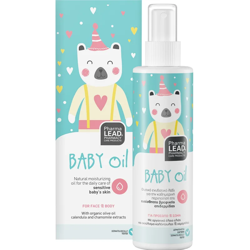 Pharmalead Baby Oil Φυσικό Ενυδατικό Λάδι για την Καθημερινή Περιποίηση της Ευαίσθητης Βρεφικής Επιδερμίδας 125ml