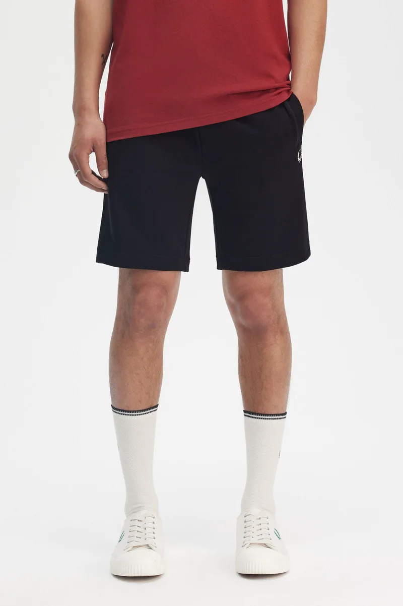 Fred Perry Ανδρική Βερμούδα Classic Sweat Short S8505-102 Μαύρο